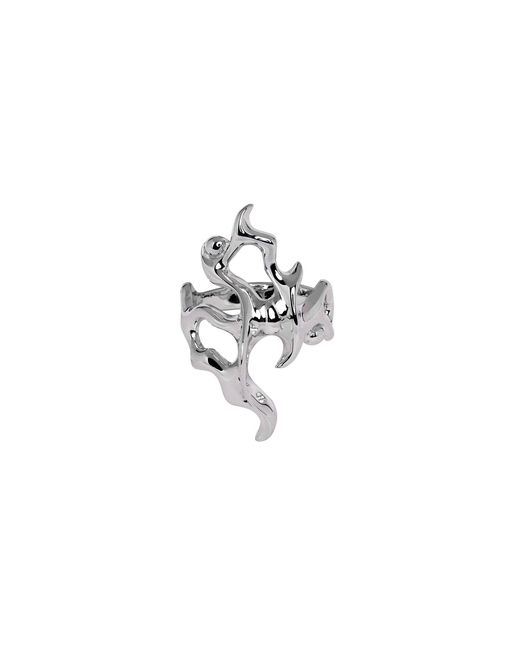 Luna Delphine White Serpent Ring