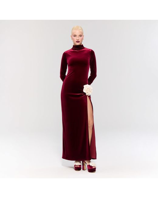 Nur Karaata Red Queen Chamber Burgundy Dress