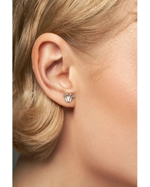 Pearl Code Green Onyx Stud Earrings – Crown