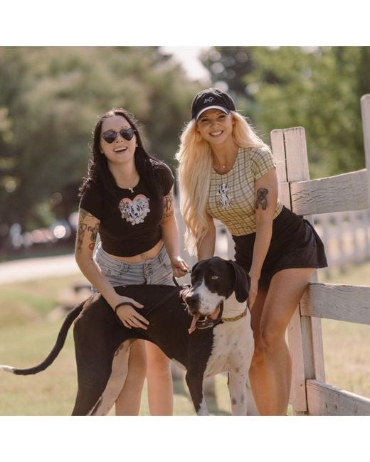 Cloud Haven Yellow Plaid Sweet Dane Tee