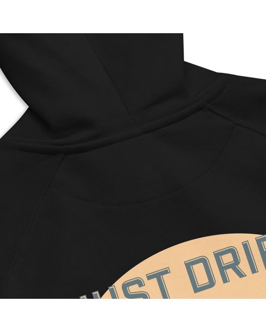 Anchor and Crew Black Just Drift. Seeker Organic Cotton Raglan Hoodie