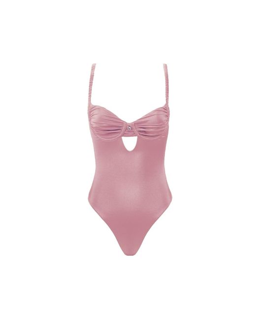 Decolet the label Pink Eden Underwire One-Piece Swimsuit