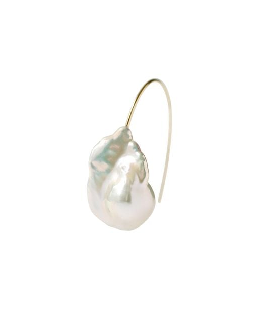 Bombyx House Metallic Baroque Pearl Hook Earrings