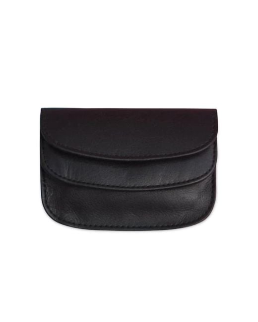 VIDA VIDA Black Leather Scallop Purse