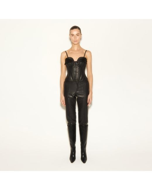 Herfetch Black Basic Faux Leather Pant