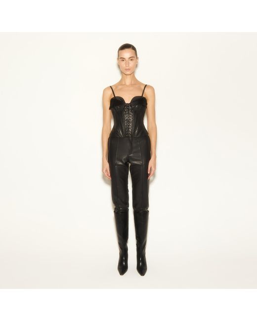 Herfetch Black Basic Faux Leather Pant