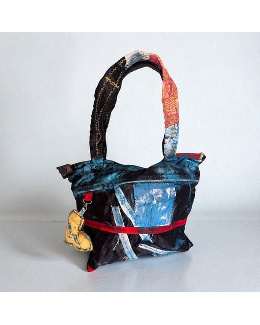 Miro Misljen Blue Boho Heart Tote Bag