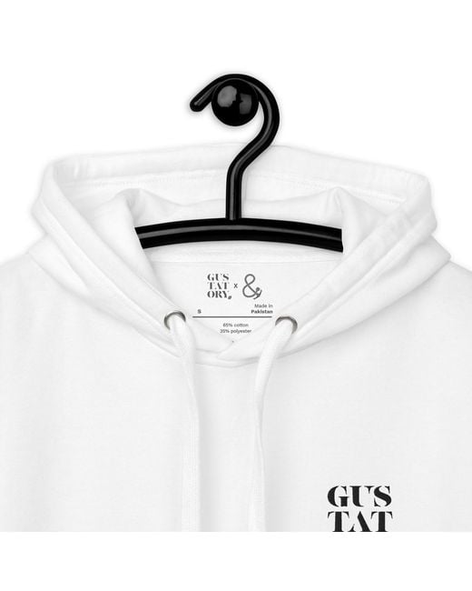 Anchor and Crew White Gustatory Berlin Coffee Scene Cotton Blend Embroidered Hoodie