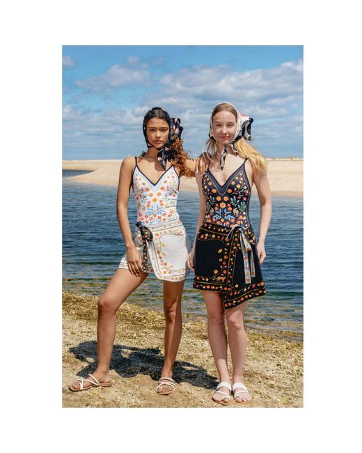 Jessie Zhao New York Black Swim Cover Up Skirt-Night Imagination