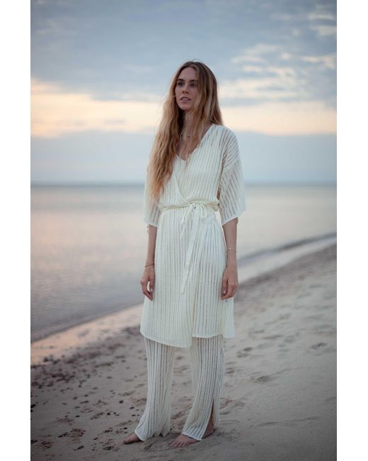 SALANIDA Sole Wrap Dress White