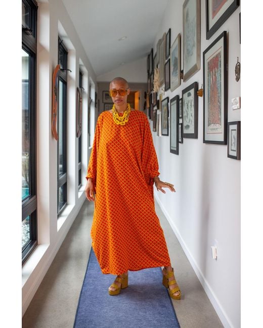 Jennafer Grace Orange Capri Caftan