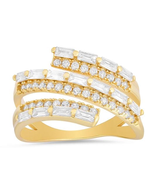 Kylie Harper Metallic Sprial Crossover Ring