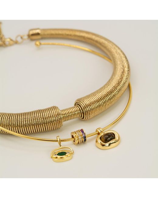 Alexie of Athens Metallic Convertible Protection Charm Choker