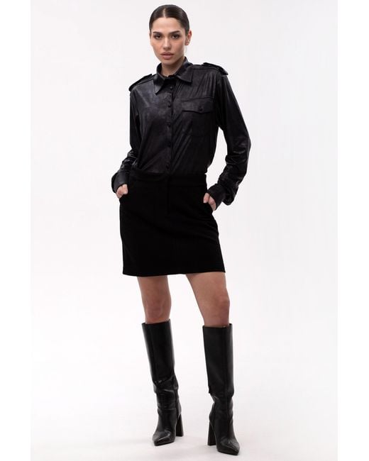 Maison Bogomil Black Epaulette Shirt