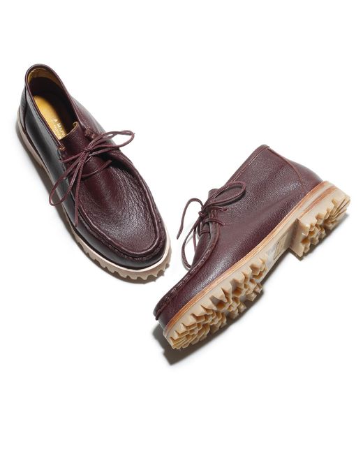 Mafalda Purple Neutrals Mia Burgundy Wallabee Boots