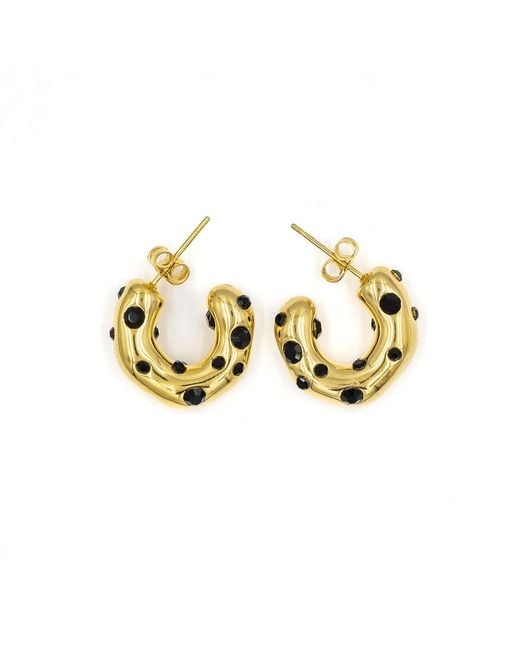 Superdivajewellery Metallic Pearl Gemstone Earrings