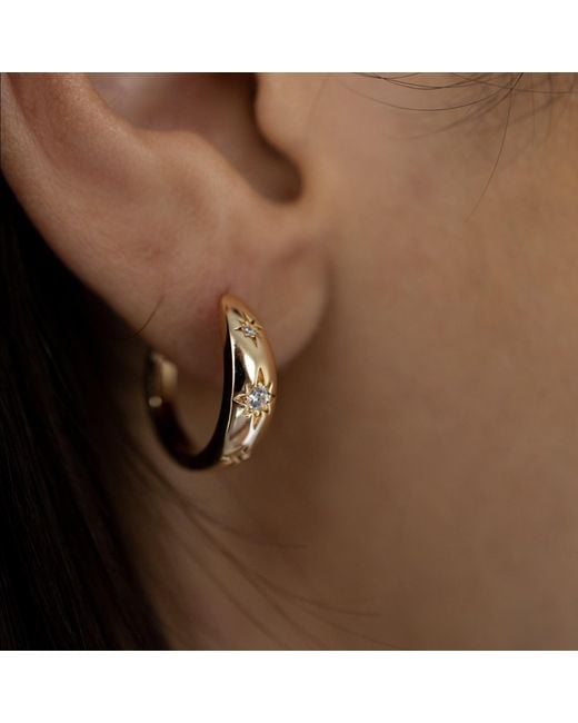 Leeada Jewelry Metallic Stevie Star Hoops
