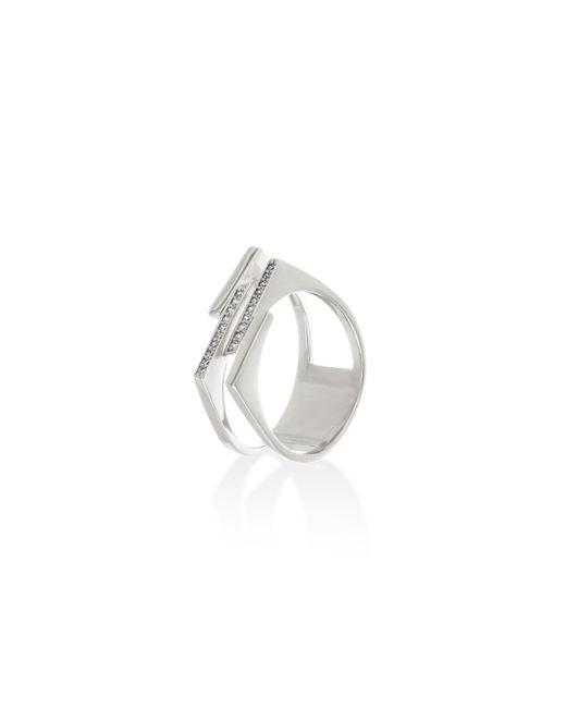 Shabella Nyc White Dual Rectangular Signet