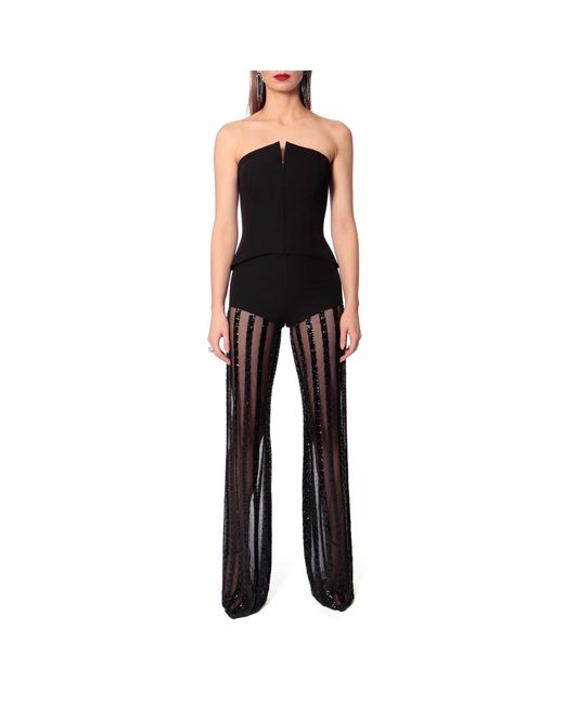 AGGI by HALEWSKI Black Lynette Magic Sequin Pants