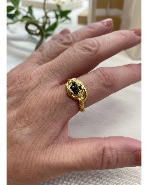 Mitsymay Jewellery Black One Of A Kind Sapphire Ring