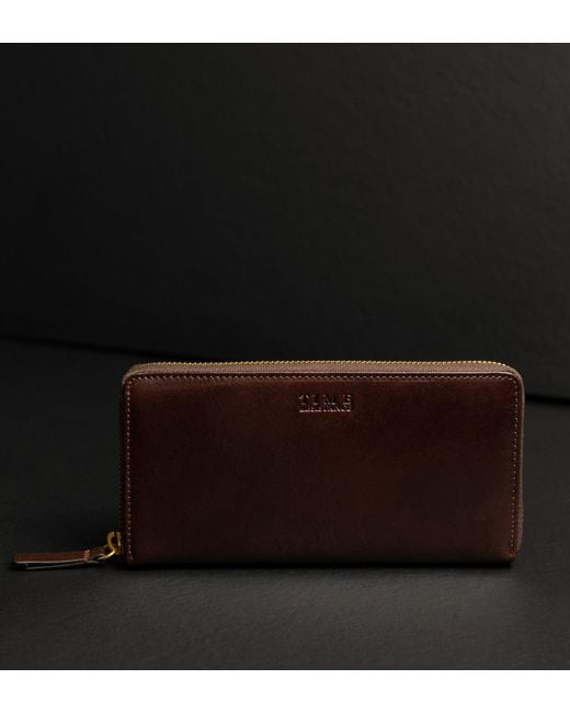 Time Resistance Brown Leather Continental Wallet