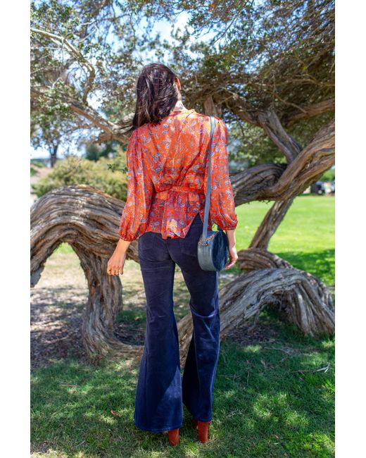 Jennafer Grace Pink Clara Bishop Sleeve Blouse