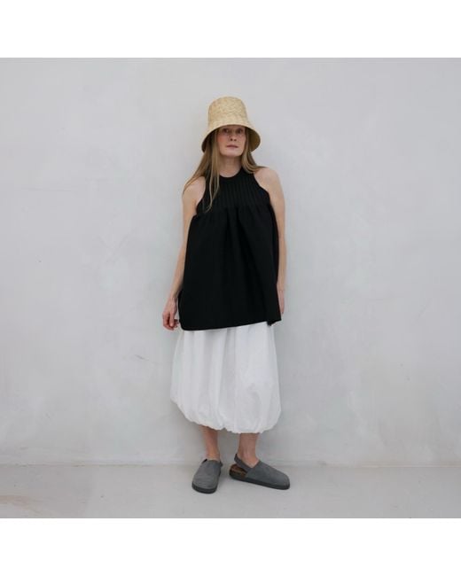 London Atelier Byproduct White Balloon Skirt With Pockets