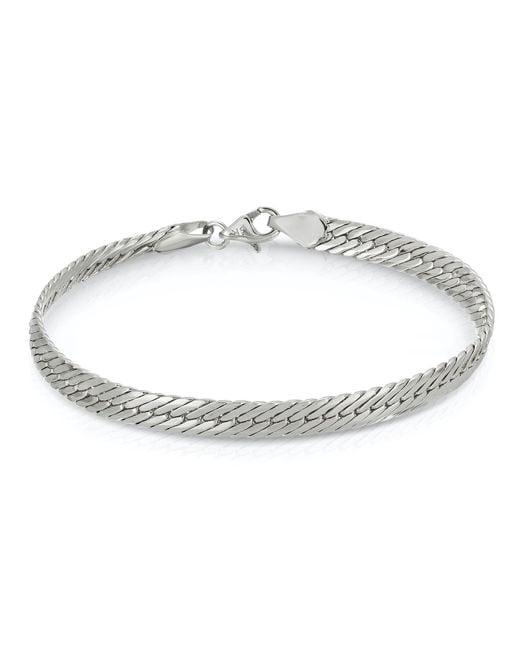 Glamrocks Jewelry Metallic Thin Herringbone Bracelet