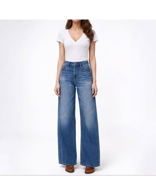 NOEND Blue Kallie Relaxed Curve Jean