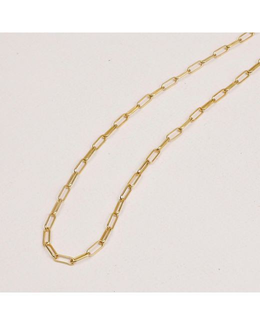Lila Rasa Metallic Paperclip Chain Necklace Medium