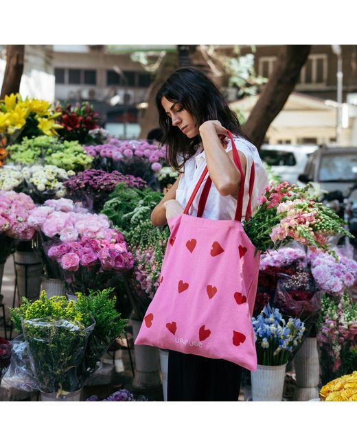Up-fuse Pink Canvas Tote Bag