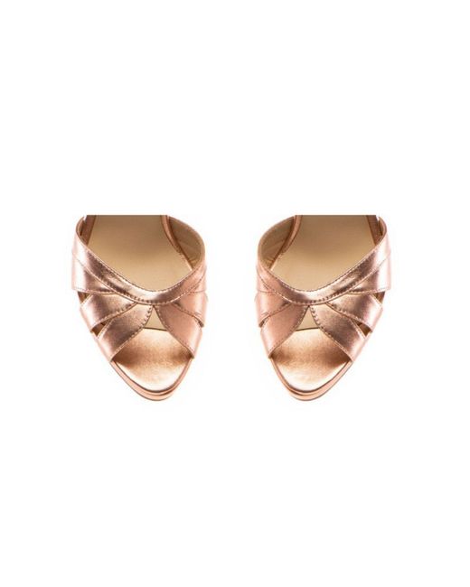 The 5Th Element Metallic Sia Rose Platform Sandals