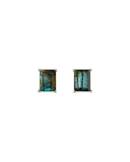 SALLY SKOUFIS Green Blade Earrings With Natural Diamond & Labradorite