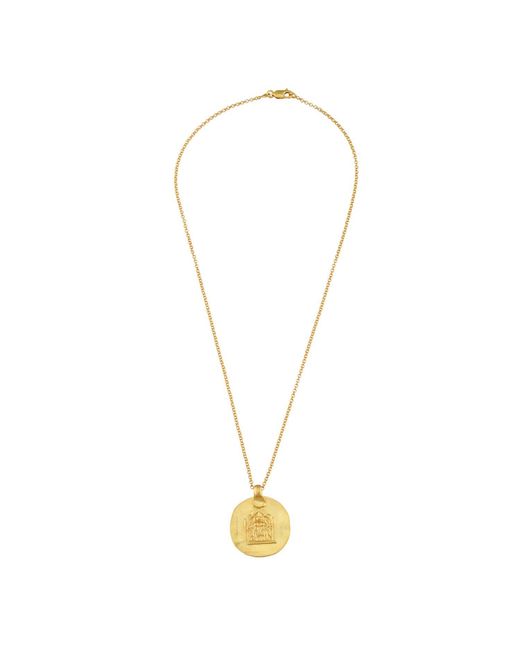 Opium Jewels Metallic Vintage Amulet Necklace Depicting A Devi Goddess