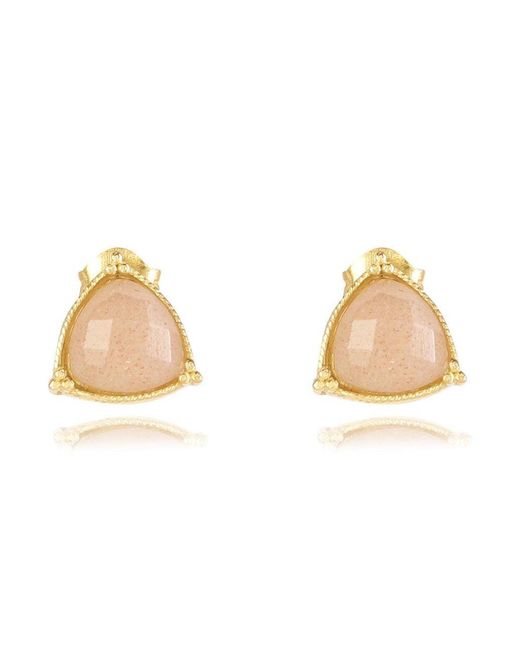 Lila Rasa Metallic Peach Moonstone June Birthstone Illuminates Visions & Dreams Jewellery Set: Necklace, Earrings And Bracelet