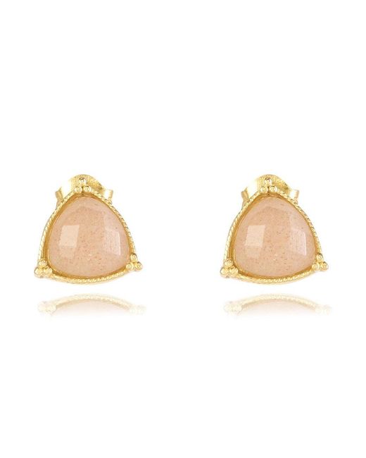 Lila Rasa Metallic Peach Moonstone June Birthstone Illuminates Visions & Dreams Jewellery Set: Necklace, Earrings And Bracelet