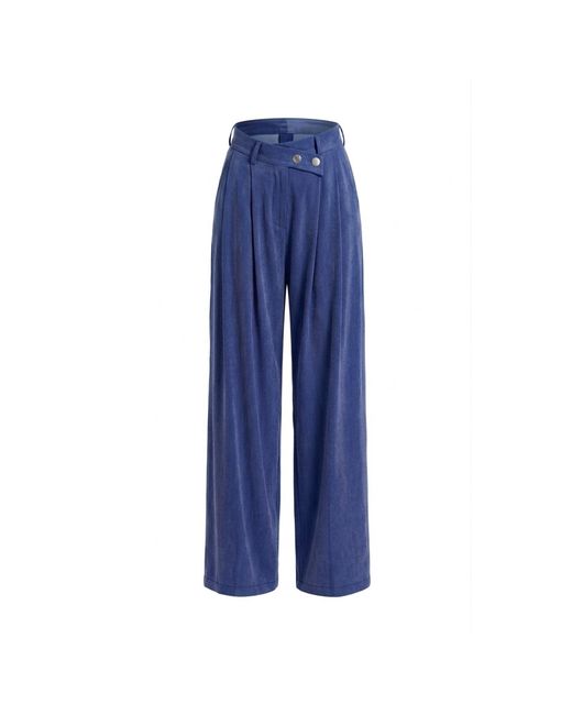Mirimalist Blue Loose Opal Maxi Pants