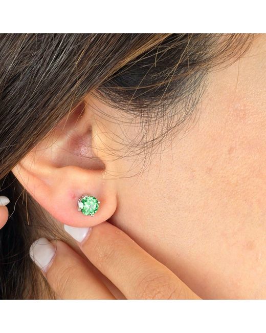 Harfi Green Emerald Crystal Sterling Earrings