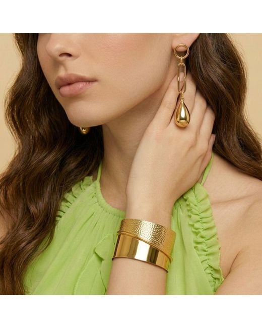 Jaredjamin Metallic Aura Teardrop Link Earrings