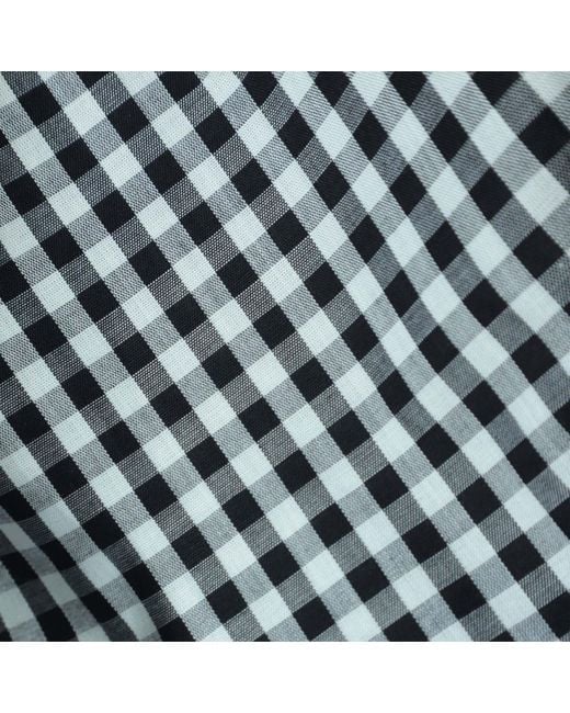 2KStyle Blue Zoe Checked Cotton-Blend Balloon Mini Skirt