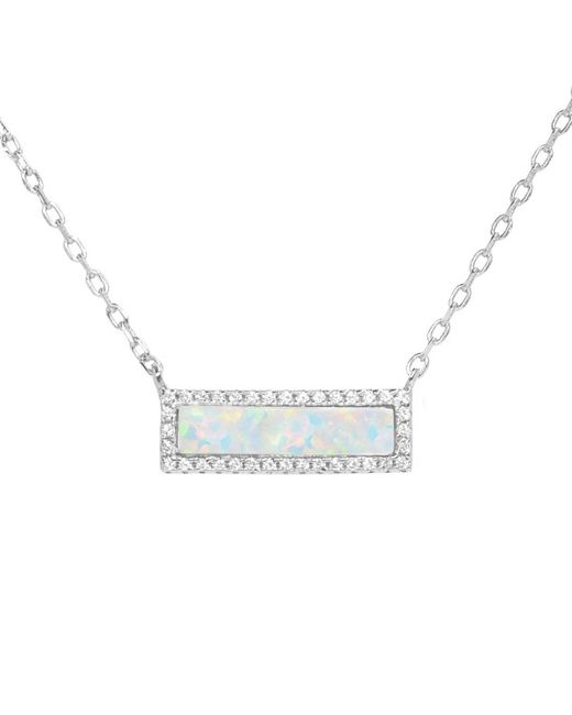 KAMARIA Multicolor Reflection Opal Bar Necklace