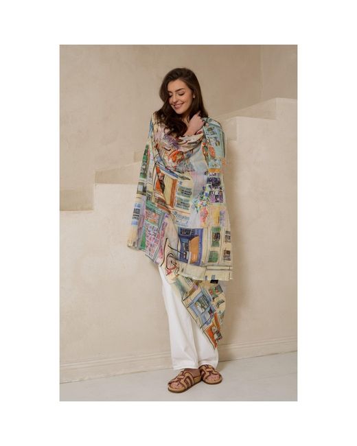 Saachi Blue City Printed Scarf