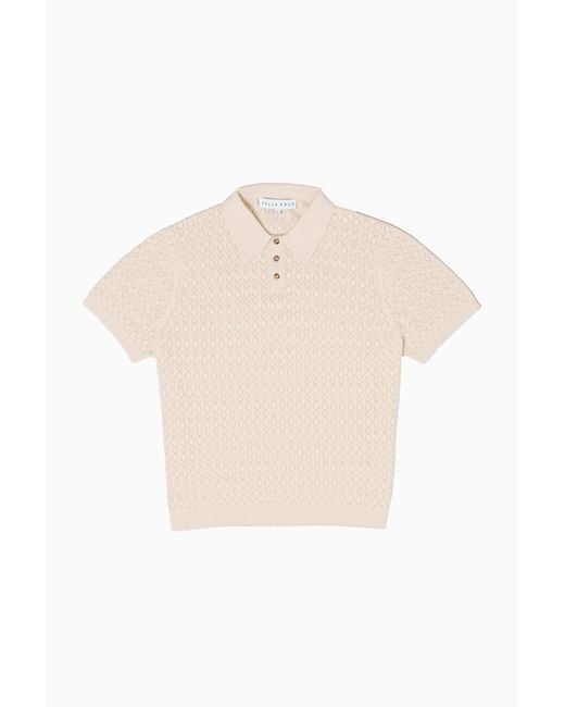 FELLA SWIM Multicolor Neutrals Lionel Creme Knitted Polo for men