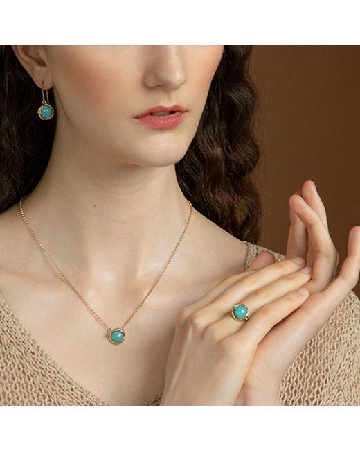 Vintouch Italy Blue Ad Astra Amazonite Ring