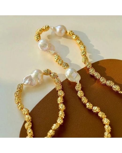 Angel Barocco Metallic Baroque Pearl Necklace – One Pearls