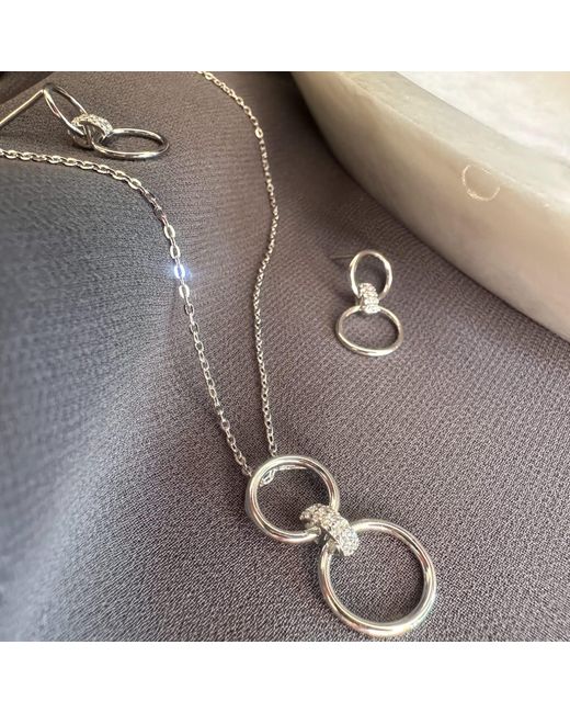 Clemence Wren Metallic Circle Drop Earrings