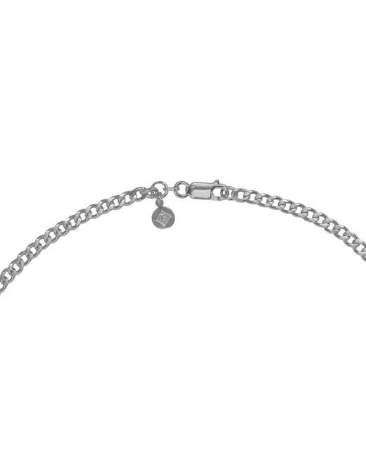 Edge Only Metallic Curb Chain 3.7Mm 55Cm Sterling for men