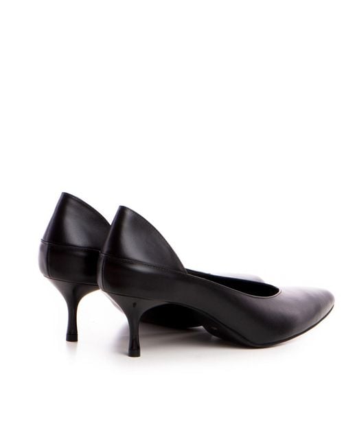 The 5Th Element Black Celine Leather Kitten Heel