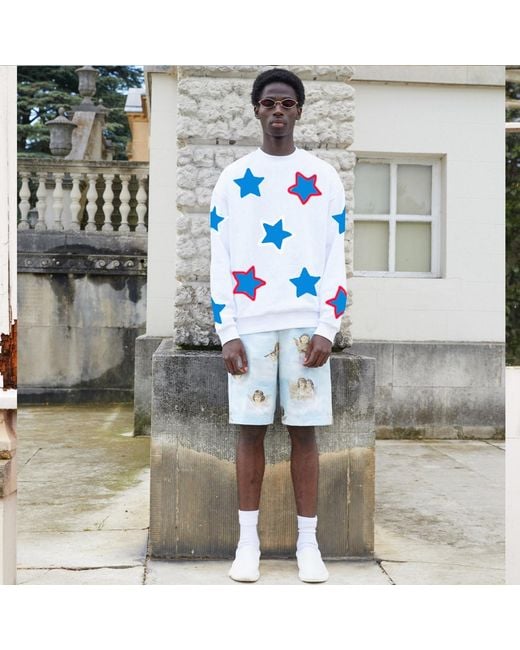 Quillattire Blue Star Sweatshirt for men