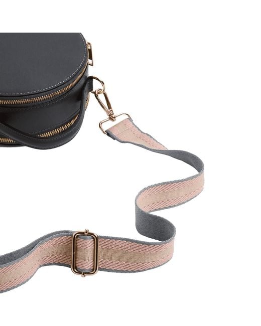 Betsy & Floss Black Rome Round Circle Crossbody Bag